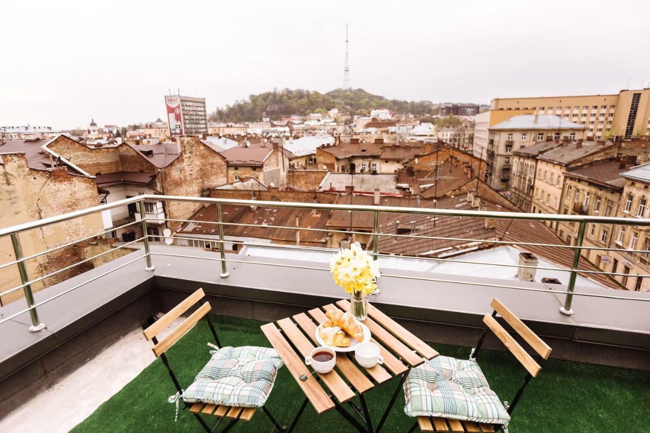 Luxury Terrace View Apartment! Lviv Luaran gambar