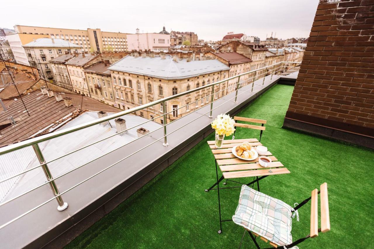 Luxury Terrace View Apartment! Lviv Luaran gambar